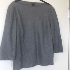 Theory grey quarter-sleeved top